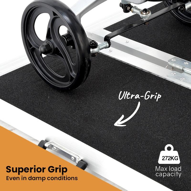 Load image into Gallery viewer, Equipmed 182cm Portable Folding Aluminium Access Ramp Black
