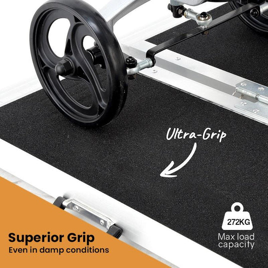 Equipmed 182cm Portable Folding Aluminium Access Ramp Black