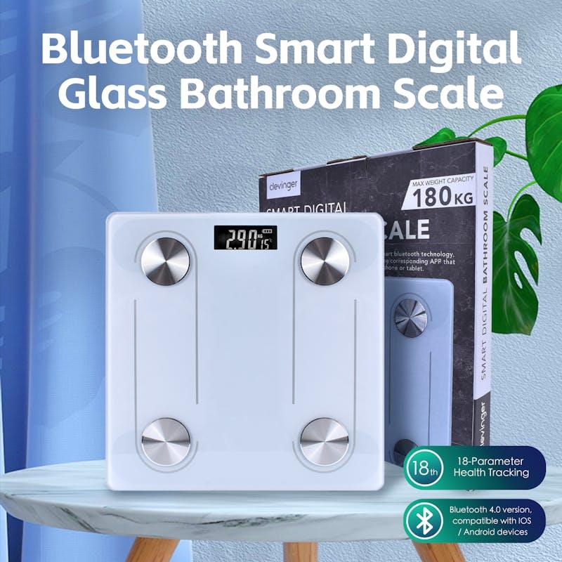 Load image into Gallery viewer, Clevinger Bluetooth Smart Digital Glass Bathroom Scale Max Capacity 180KG 1Unit
