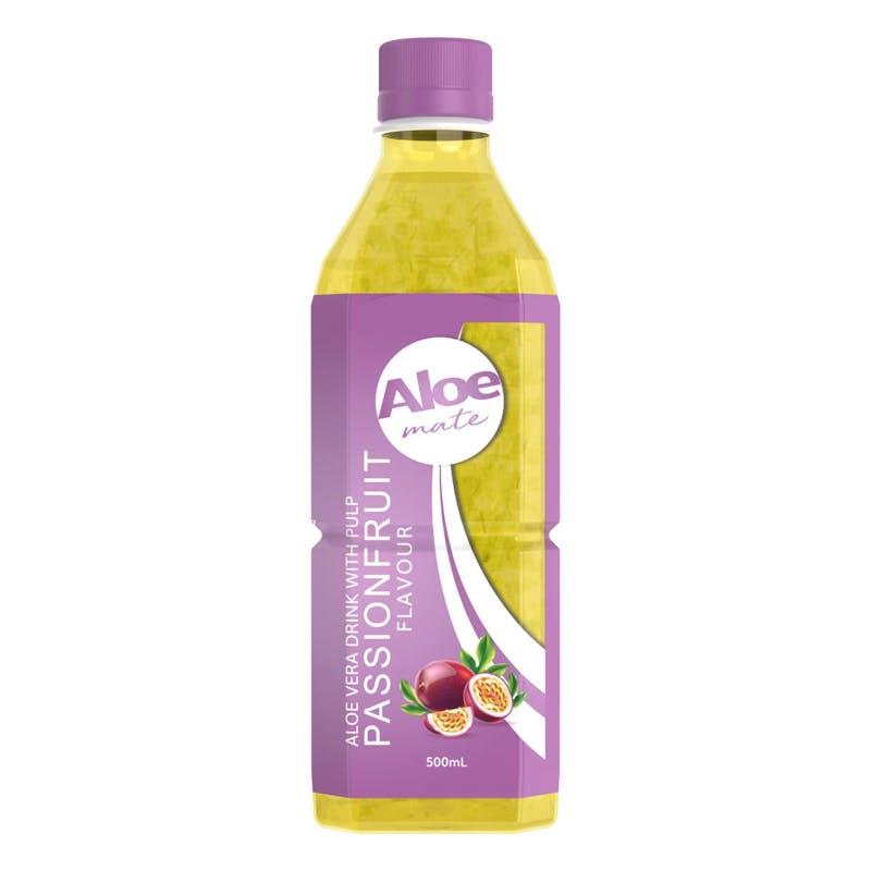 Load image into Gallery viewer, Aloe Mate Aloe Vera 500mL Passion Fruit 20Pack

