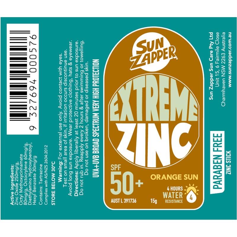 Load image into Gallery viewer, SUN ZAPPER Orange Sun Extreme Zinc Stick SPF 50+ 15g
