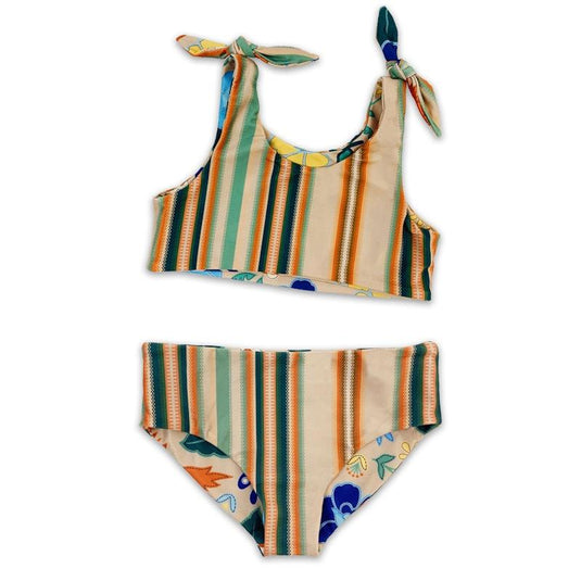 tyoub Kids Reversible Bikini Phoenix| Serape Stripe 2years