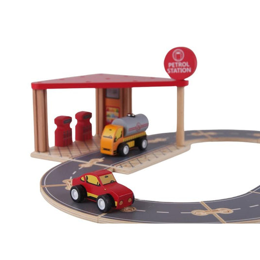 Riababy Wooden Petrol Station Set
