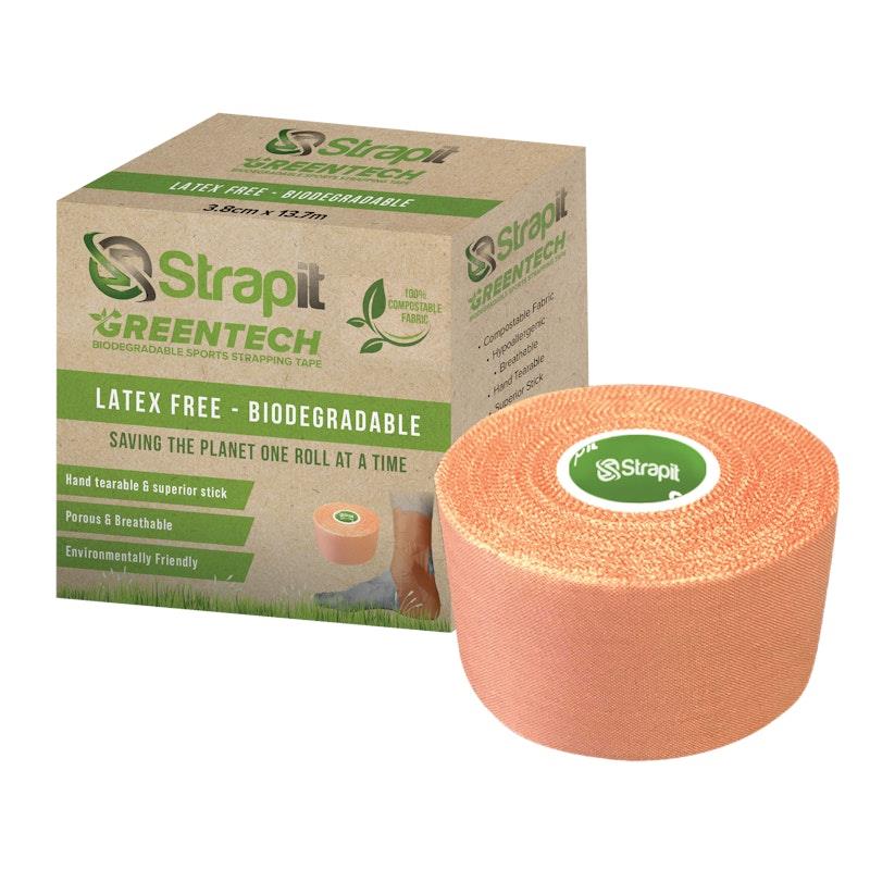 Load image into Gallery viewer, Strapit Greentech Biodegradable &amp; Compostable Sports Strapping Tape 3 Pack
