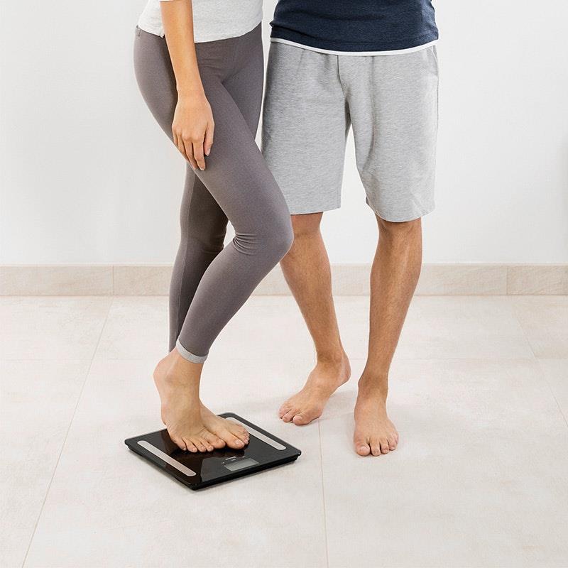 Load image into Gallery viewer, Beurer BF600B Bluetooth Glass Body Fat Scale: Pure Black 1unit
