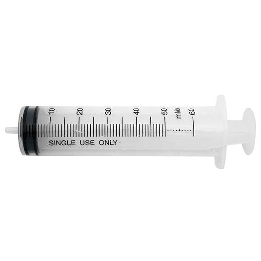 Livingstone Syringe Luer Slip Tip Eccentric Off Centre Nozzle Non-Sterile 60ml