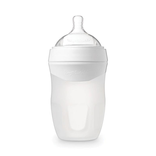 Tiny Twinkle - Silicone Baby Bottle - White 180ml