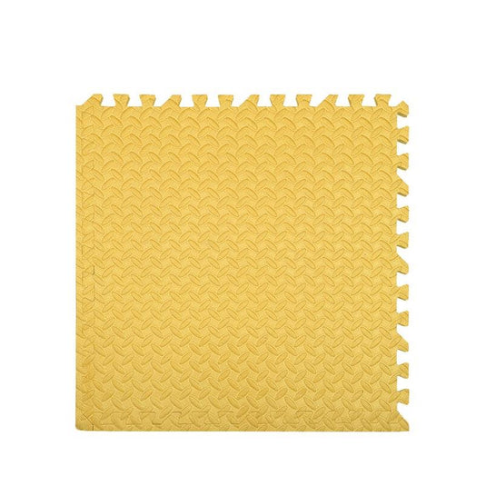 BoPeep EVA Foam Kids Play Mat Floor Baby Crawling Interlocking Waterproof Yellow 4Pack