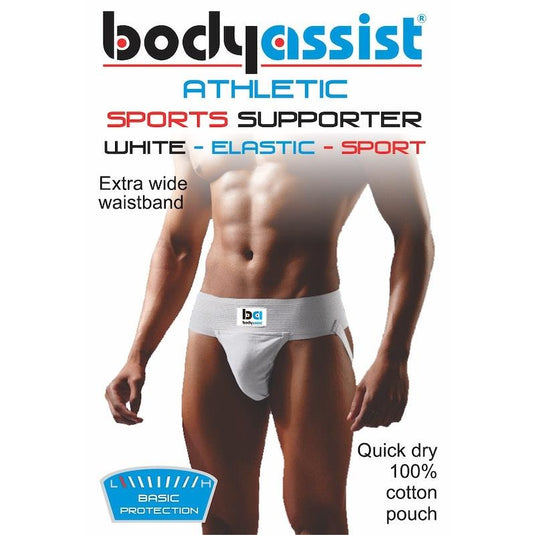 BodyAssist Adult Sports Supporter - SML - WHITE 1pc
