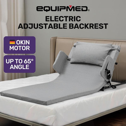 Equipmed Electric Adjustable Bed Backrest Full Length Grey