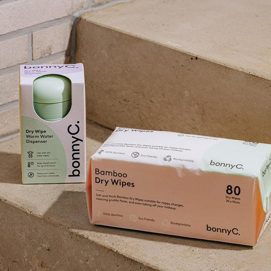 bonnyC Bundle 1 Dispenser and 3 pack dry wipes Bundle