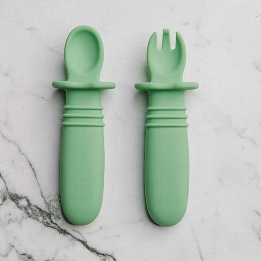 Starting Solids Australia Selfie Spoon + Fork Mint Crisp