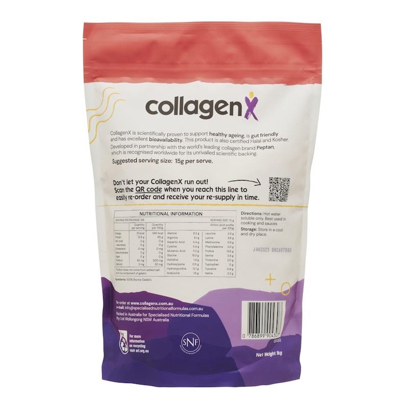 Load image into Gallery viewer, CollagenX Pure Bovine Gelatin Powder 1Kg
