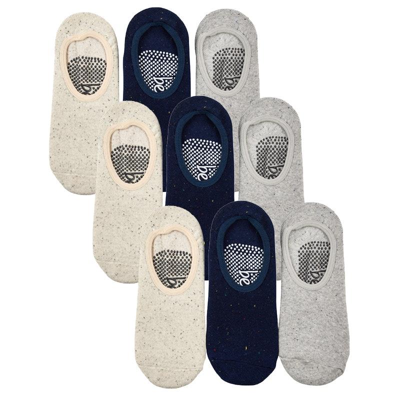 Load image into Gallery viewer, Benefeet 9 Pairs of Men's Studio Socks with Terry Lining &amp; Non-Slip - Nep Yarn Size 7-11

