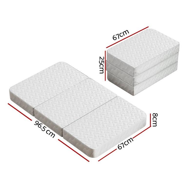 Load image into Gallery viewer, Giselle Bedding Foldable Mattress Folding Foam Cot Bed White
