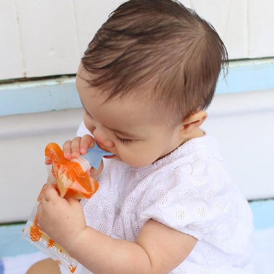 Cherub Baby Food Pouch Spoons & Spouts Bundle - Cerulean & Sage Pack