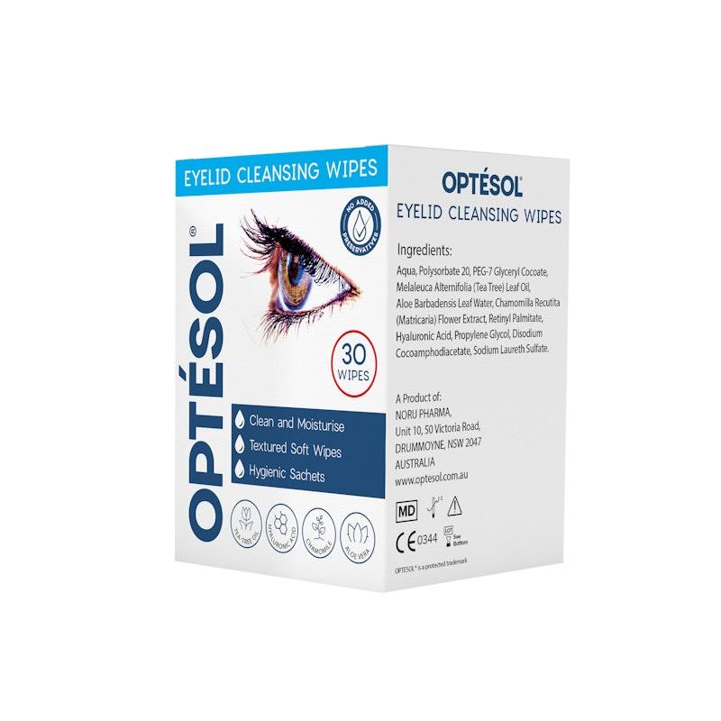 Load image into Gallery viewer, Optesol Eyelid Cleansing Wipes 30Pack
