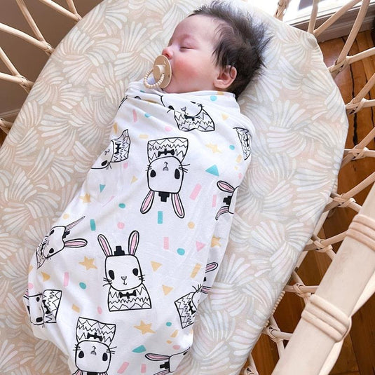 Baby Loves Sleep Koala Hugs Newborn Swaddle Wrap - Some Bunny Loves You One Size