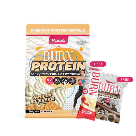 Maxine's Burn Protein Starter 500g - Vanilla Ice Cream Bundle