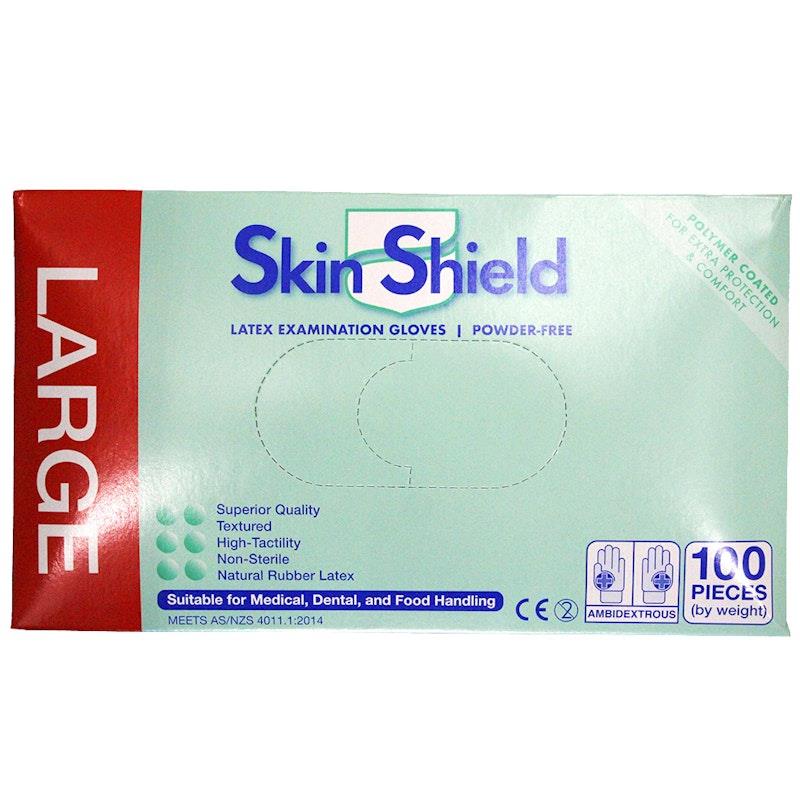 Load image into Gallery viewer, Skin Shield Powder Free Latex Gloves Large 100 Pieces/Box
