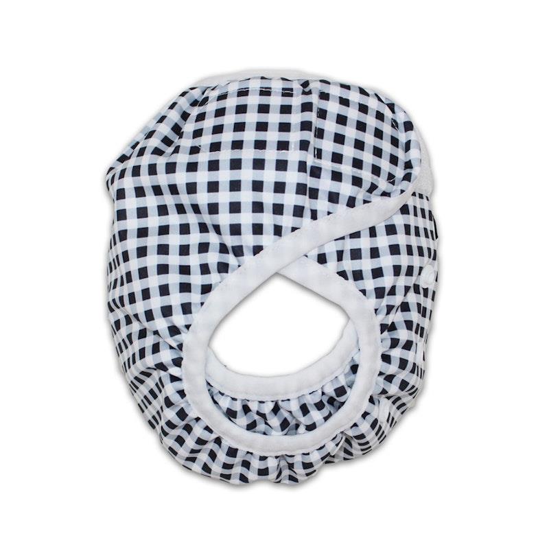 Load image into Gallery viewer, tyoub Adjustable Reusable Swim Nappy and Wet Bag - Black White Gingham Check One Size
