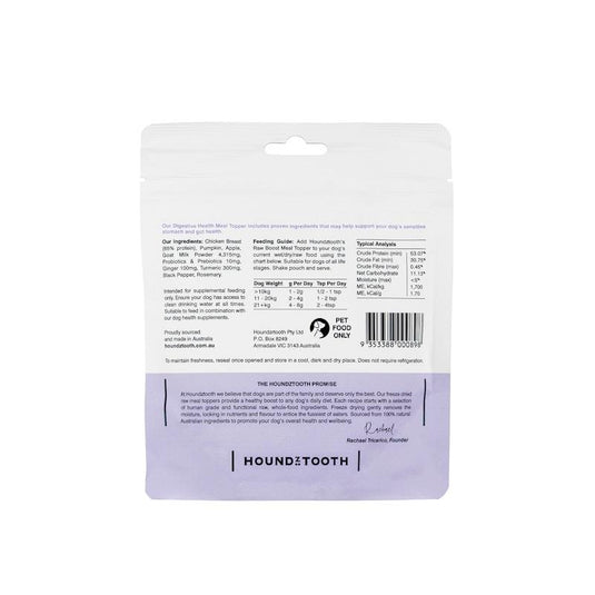 HOUNDZTOOTH Digestive Health Raw Boost Meal Topper for Dogs 60g