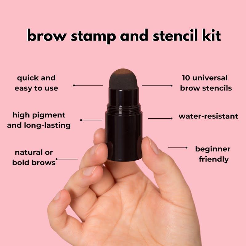 Load image into Gallery viewer, TBT Cosmetics Eyebrow Powder Stamp and Stencil Kit Brunette
