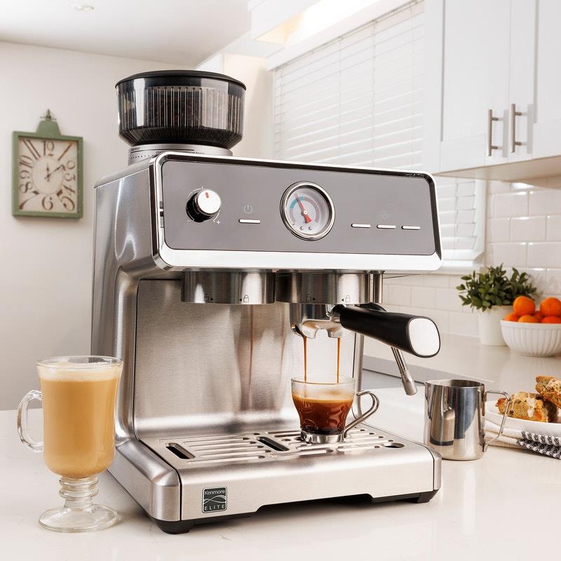 Load image into Gallery viewer, Kenmore Elite Auto-Tamping Espresso Machine With Grinder | Semi-Automatic Coffee Maker 1Unit
