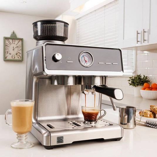 Kenmore Elite Auto-Tamping Espresso Machine With Grinder | Semi-Automatic Coffee Maker 1Unit