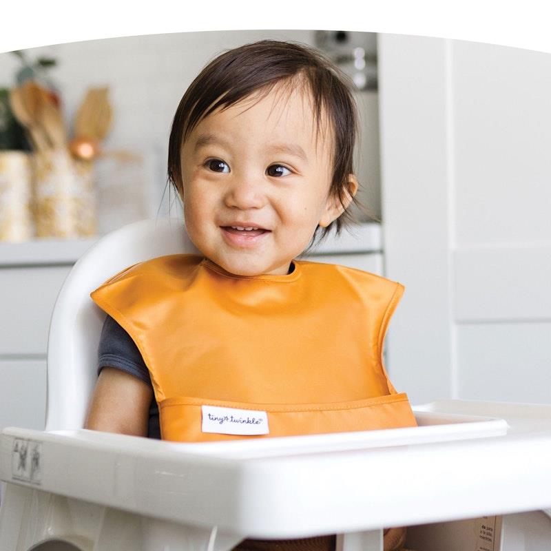 Load image into Gallery viewer, Tiny Twinkle - Mess-proof Easy Bib - Solid Girl Set of 3
