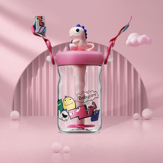 Bc Babycare T-REX TOBY Water Straw Cup Pink