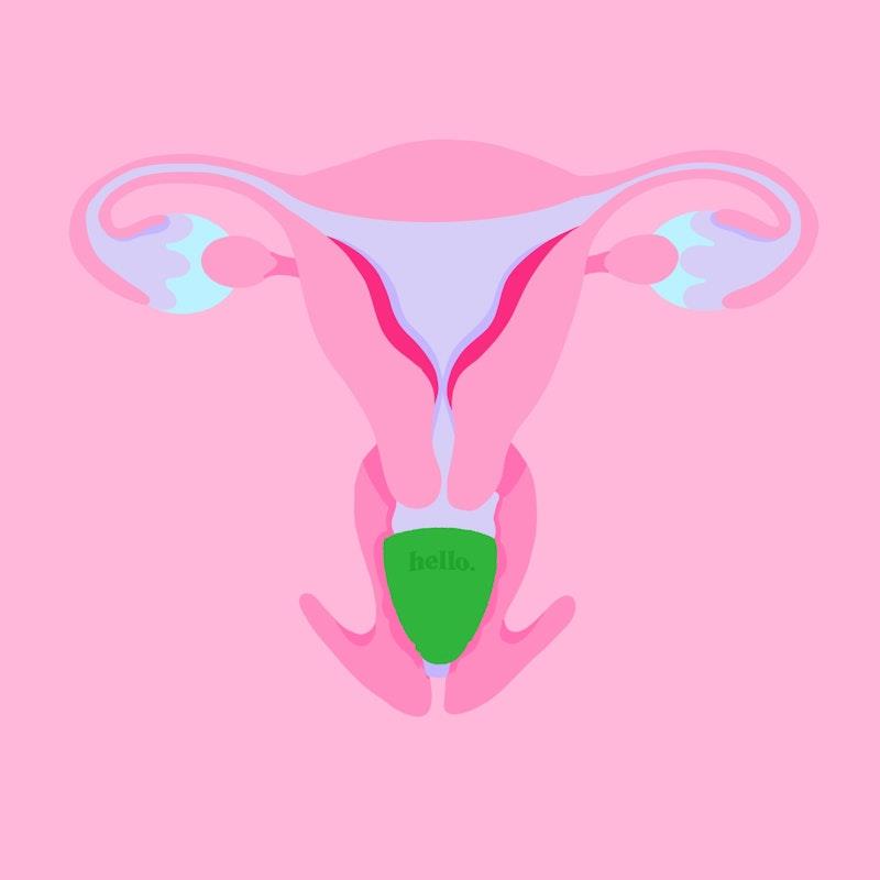 Load image into Gallery viewer, Hello Period Low Cervix Cup Green MED

