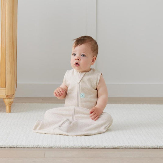 ergoPouch Jersey Sleeping Bag 1.0 TOG Oatmeal Marle 3-12Months