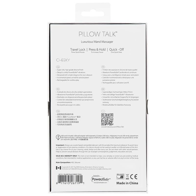 Load image into Gallery viewer, BMS Factory Pillow Talk Cheeky Wand Teal
