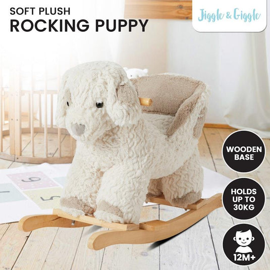 Jiggle & Giggle Soft Plush Toy Rocker Puppy