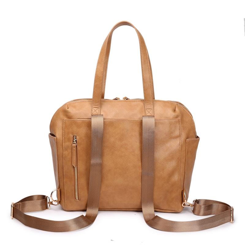 Load image into Gallery viewer, Hannah &amp; Henry Chelsea Convertible Nappy Bag Tan
