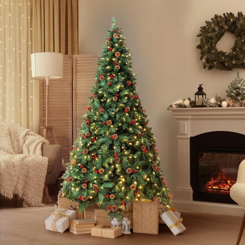 Load image into Gallery viewer, Tinseltown LED Christmas Tree 1.8M Xmas Trees Decorations Green with Ornaments 6 Feet
