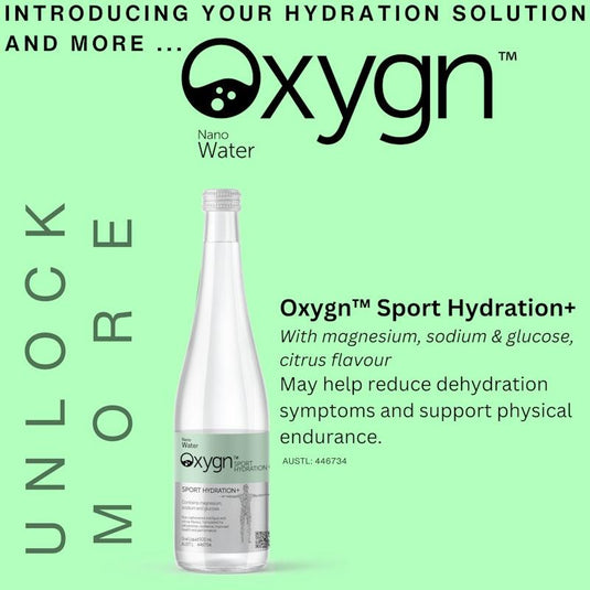 Oxygn Sports Hydration+ Nano Water 500mL 12 Pack