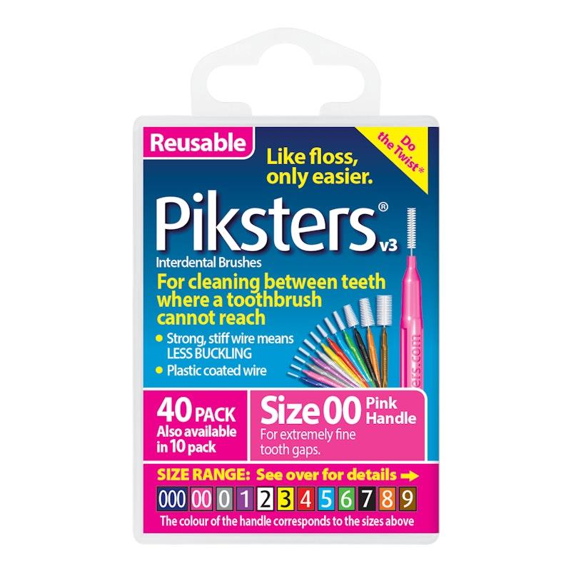 Load image into Gallery viewer, Piksters Interdental Brushes Pink Size 00 40pk
