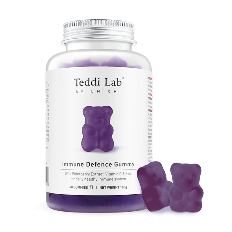 Load image into Gallery viewer, Teddi Lab by Unichi Elderberry Immune Defence Gummy 60s x3 - Daily Immune Support Pack
