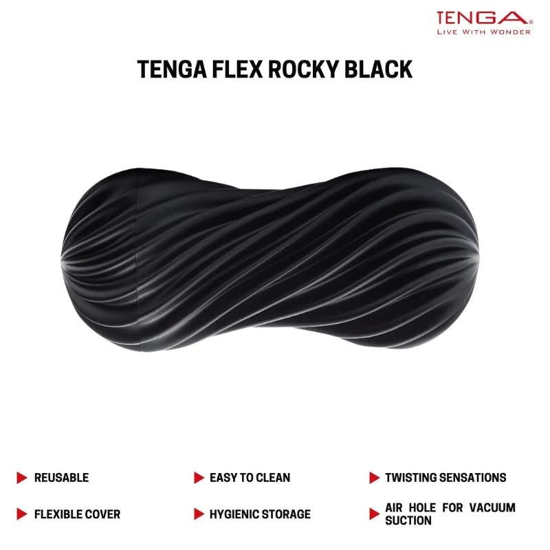 Load image into Gallery viewer, Tenga Flex Rocky Black 1pc
