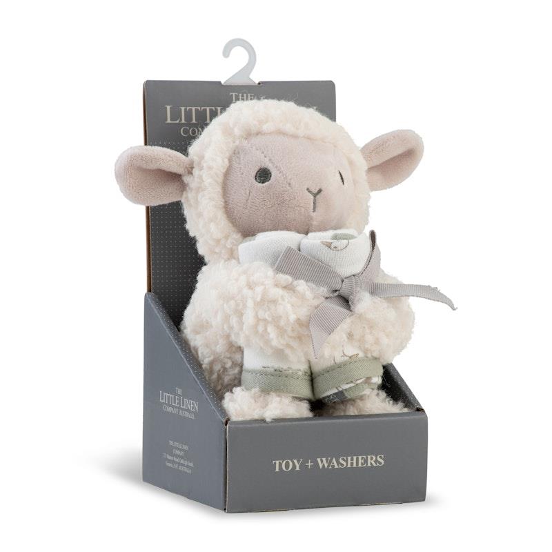 Load image into Gallery viewer, The Little Linen Company Plush Toy &amp; Washers Farmyard Lamb
