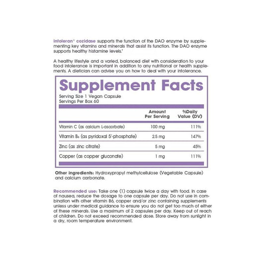 Intoleran Cozidase 60 Capsules