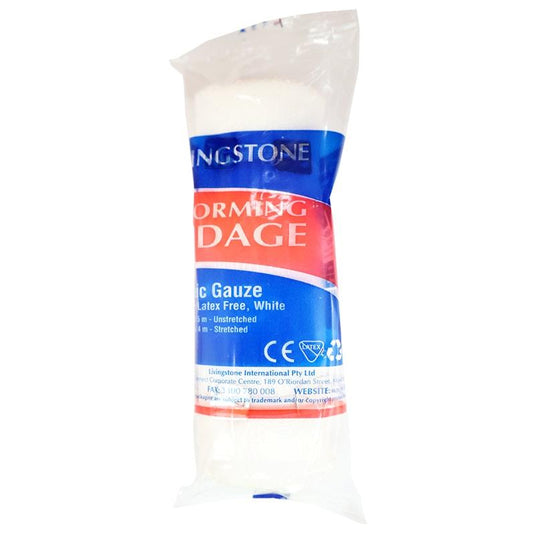 Livingstone Conforming Bandage with Clips 100mm x 4m 12 Pieces/Pack