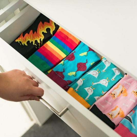 Sock Exchange 8 Pairs Fashion Novelty Funny  Socks one Size 5-13 Bundle