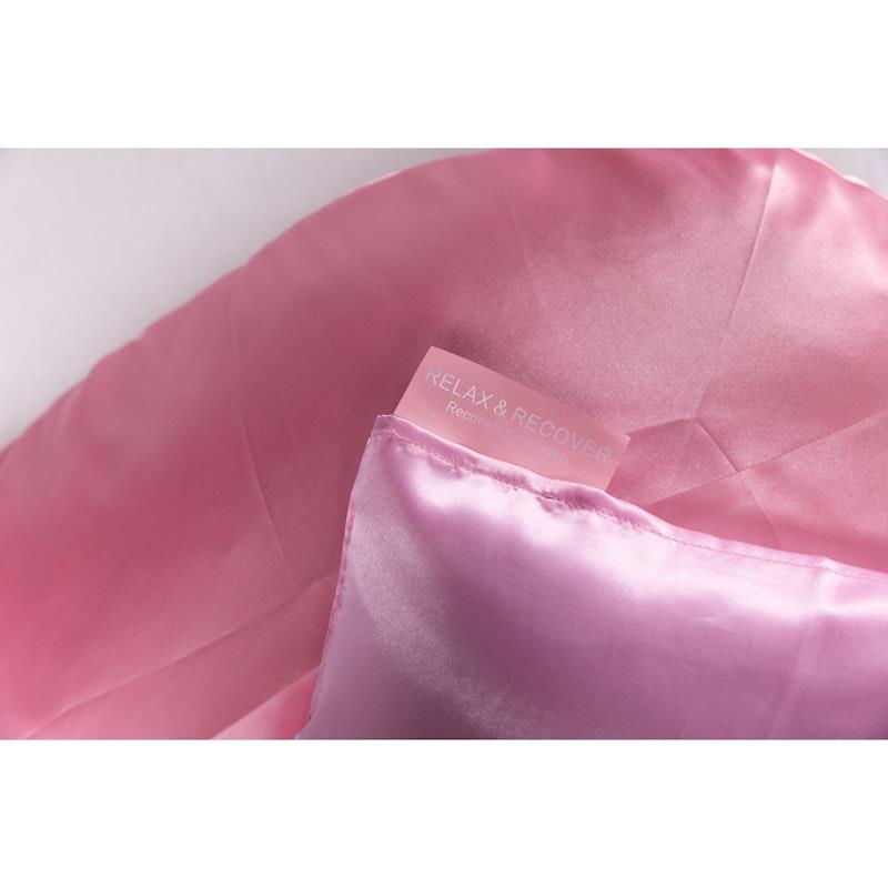 Load image into Gallery viewer, Relax and Recover Silk Satin V Shape Pillow Case Baby Pink

