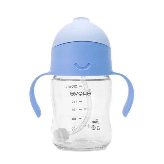 Evorie Tritan Baby 360 Straw Water Bottle Sippy Cup 200mL, Bluemoon 1Unit
