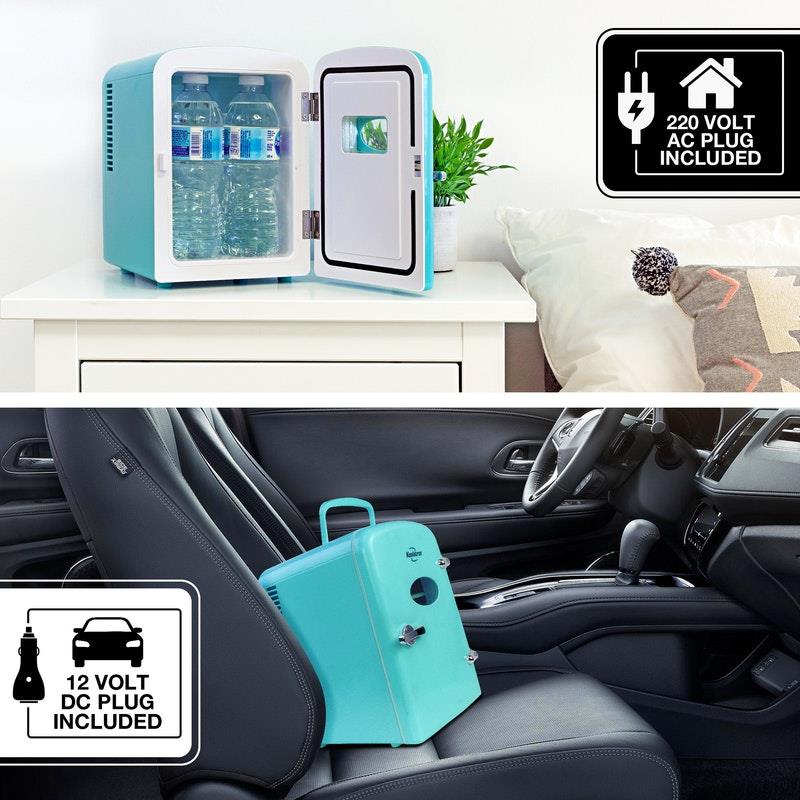 Load image into Gallery viewer, Koolatron Portable Mini Fridge Aqua Green 4 Litre
