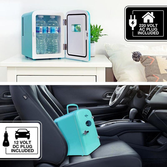 Koolatron Portable Mini Fridge Aqua Green 4 Litre