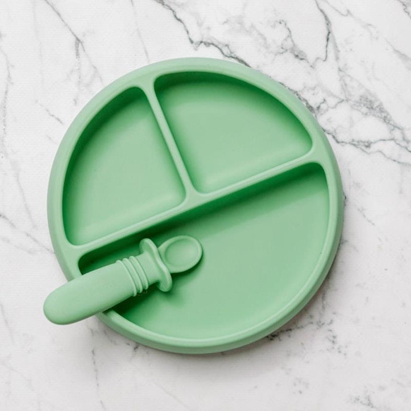 Load image into Gallery viewer, Starting Solids Australia Suckie Scoop Divided Plate Mint Crisp

